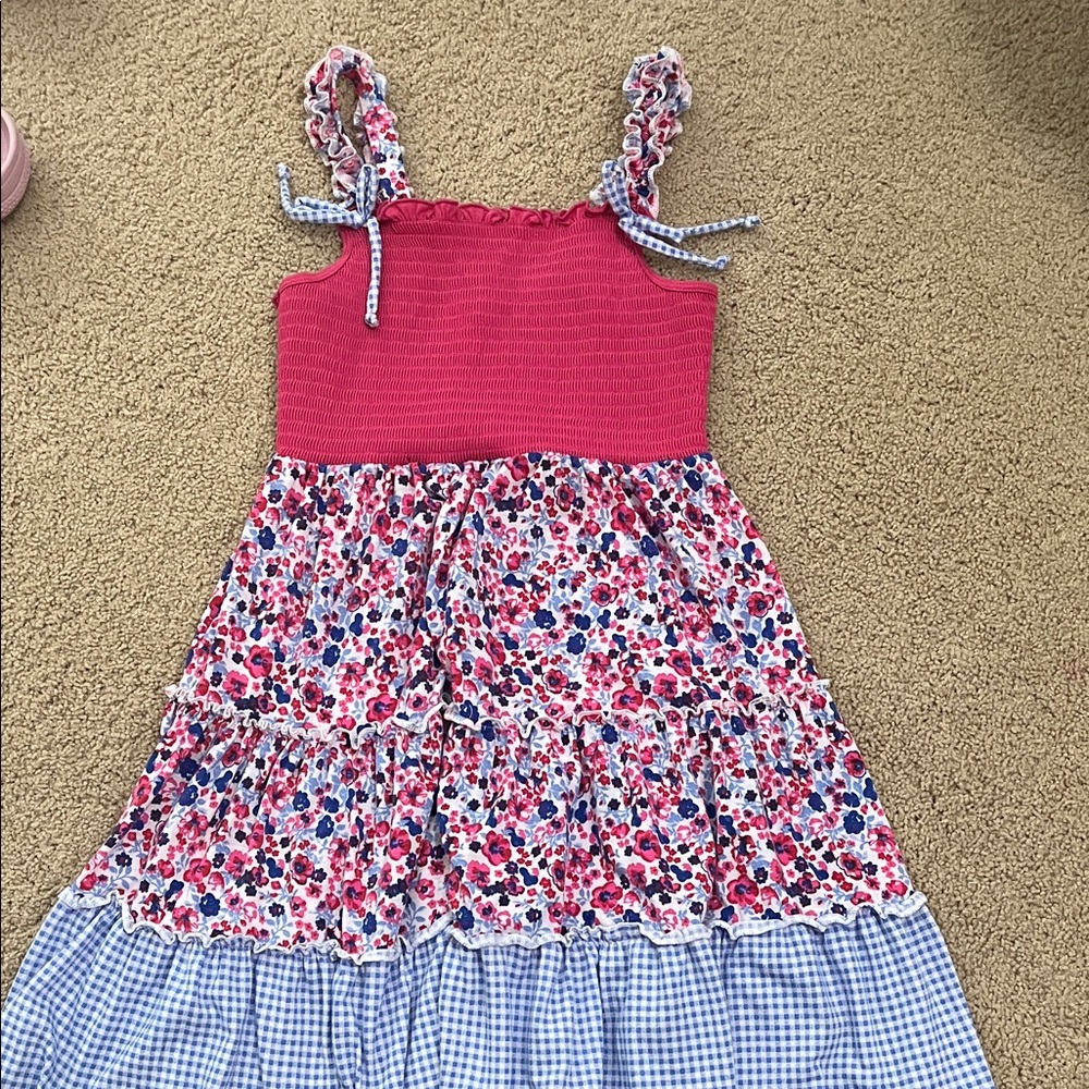 Jona Michelle Pink and Blue Floral Dress